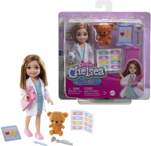 Mattel - Barbie Chelsea Can Be Doctor Doll and Playset