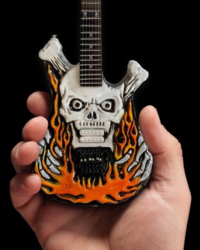 GEORGE LYNCH DOKKEN FLAMING SKULL MINI GUITAR