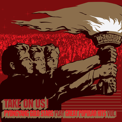 Pyongyang Gold Stars - Take On Us! Pyongyang Gold Stars Play Great Popular Hits Vol 1. vinyl record cover