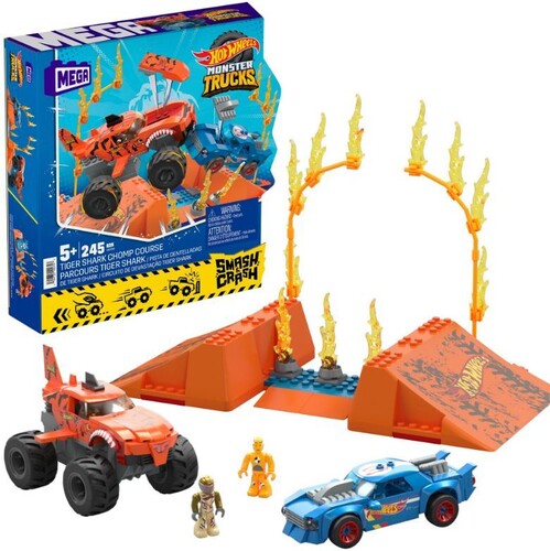 HOT WHEELS SMASH N CRASH TIGER SHARK CHOMP COURSE