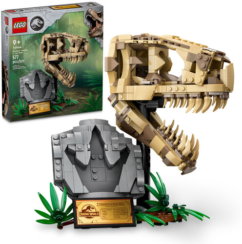 LEGO JURASSIC WORLD DINOSAUR FOSSILS T REX SKULL