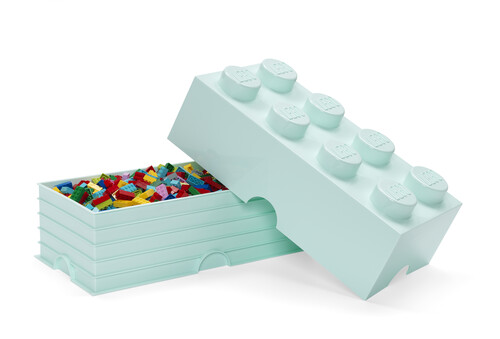 STORAGE BRICK WITH 8 KNOBS AQUA BLUE