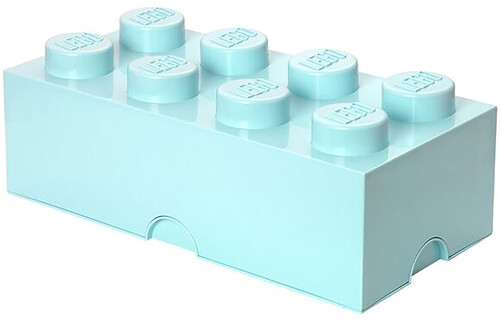 LEGO Storage Brick with 8 Knobs, Aqua Blue