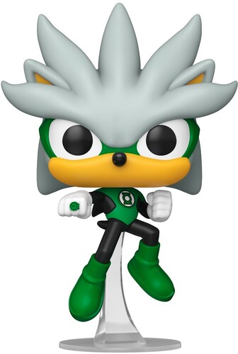 POP HEROES JLA & SONIC SILVER GREEN LANTERN