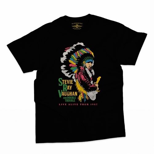 STEVIE RAY VAUGHAN 1987 TOUR T-SHIRT BLACK SMALL