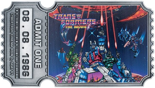 TRANSFORMERS MOVIE 40TH ANN METAL TICKET REPLICA