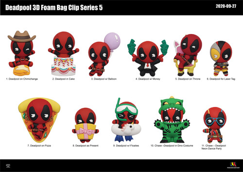 MARVEL DEADPOOL SERIES 5 - 3D FOAM BAG CLIPS