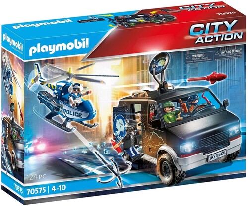 Playmobil - City Action Helicopter Pursuit With Runaway Van