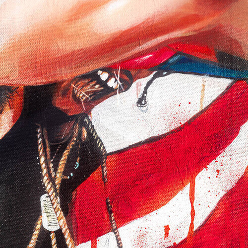 NEGRO DELUXE - Red w/  Black Splatter