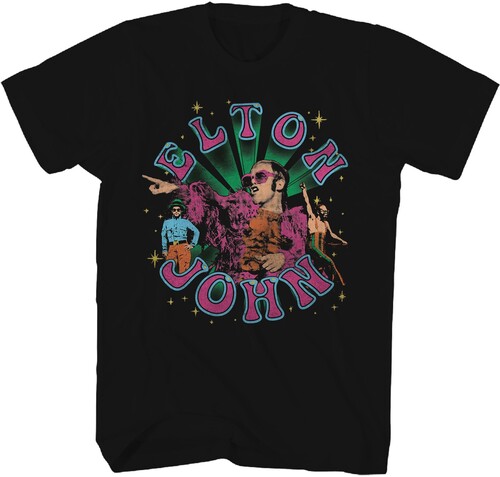 ELTON JOHN EJ IMAGES TSHIRT LARGE BLK 17111150A3