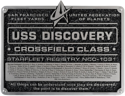 STAR-TREK DISCOVERY SHIPS DISCOVERY PLAQUE