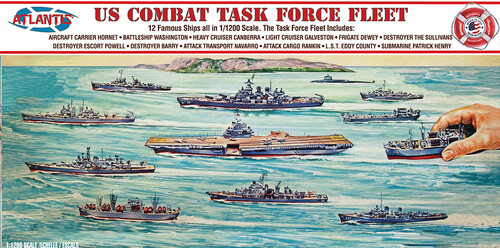 Atlantis - 1:1200 Scale Model Kit - US Combat Task Force Fleet 12 Ships