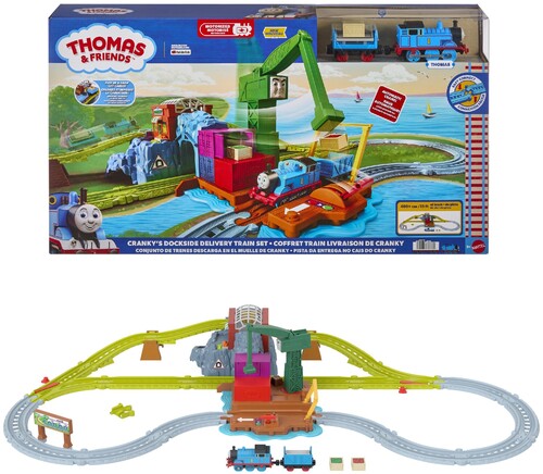 THOMAS MOTORIZED CRANKY AT THE DOCKS TRACKSET