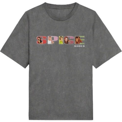 SPICE GIRLS LOGO CHARCOAL GREY UNISEX SS TEE M