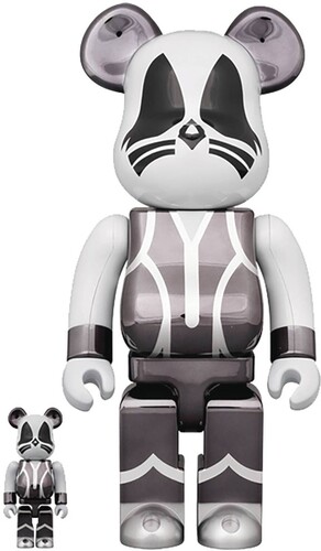 Medicom - KISS - Catman Chrome Version 100% & 400% Bearbrick 2Pk