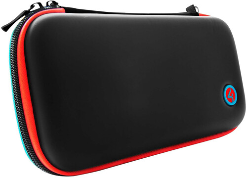 Switch Accessory:  Case - 4Gamers Hard - Shell Premium Travel Case Neon Red & Blue