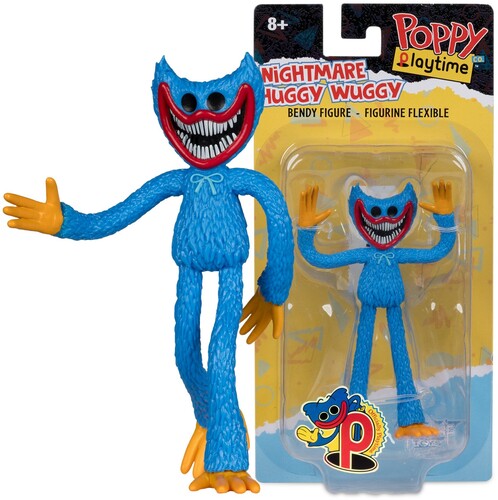 McFarlane Toys - Poppy Playtime - 4.5"" Nightmare Huggy Wuggy Bendable Figure