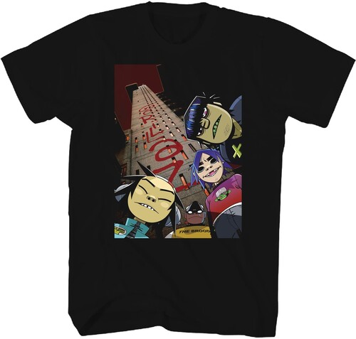 GORILLAZ TRICKLE TOWER TEE GIANT VINTAGE BLK MED