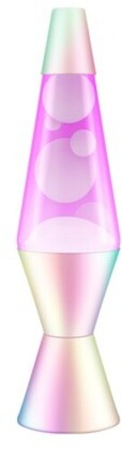 LAVA 14.5'' OPLS WHT/ PNK/ OPALESCENT BASE LAVA LAMP