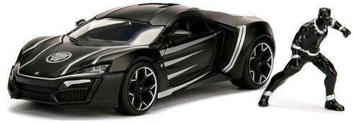 Jada Toys - 1:24 Marvel Black Panther & Lykan Hypersport Die-cast with 2.75 Collectible Figurine