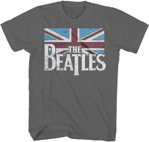 BEATLES DISTRESSED UNION JACK TSHIRT 2XL