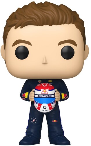 POP RACING RED BULL VERSTAPPEN HOLDING HELMET
