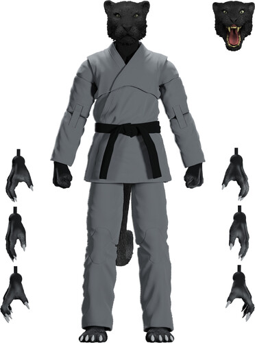 Jiu Jitsu Combat Creatures - Paulo The Panther Action Figure - Gray Gi