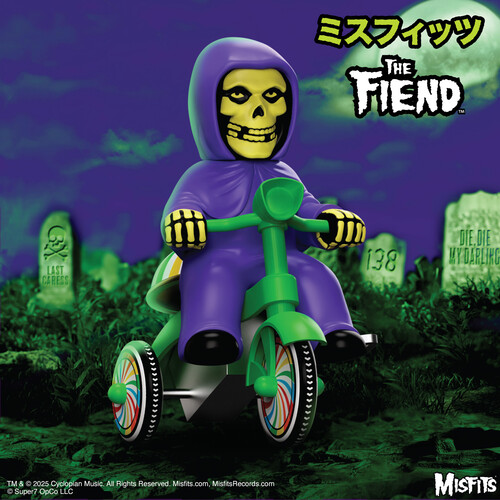 Misfits Super Cycles - Fiend Purple W/ Green Trike - Super7 - Misfits - Super Cycles - Fiend (Purple w/Green Trike) vinyl record cover