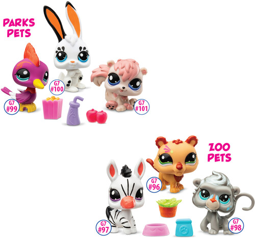 LITTLEST PET SHOP PET TRIO TUBE S2 3 PETS 621
