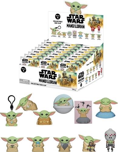 STAR WARS BEST OF GROGU S1 24PC 3D FOAM BAG CLIP B