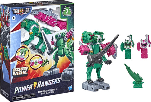 Prg Dnf Pink and Green Comb Zords - Hasbro Collectibles - Power Rangers Dnf Pink And Green Comb Zords