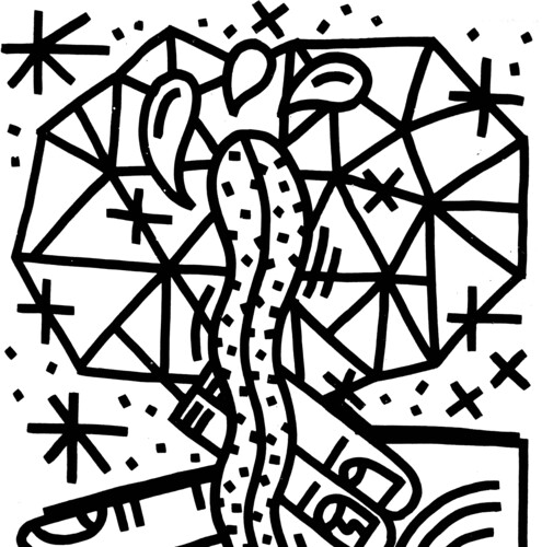 Makila - White W/black Splatter