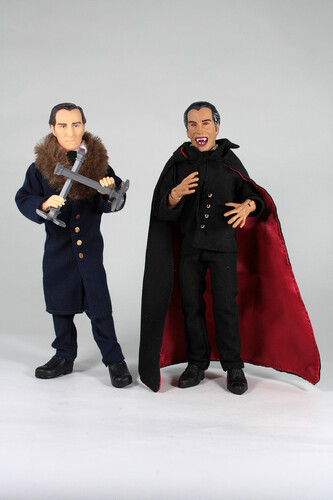 Mego - World’s Greatest Mego Monsters  - Hammer Horror Dracula & Van Helsing 8" Action Figure 2-Pack with Collectible Coin