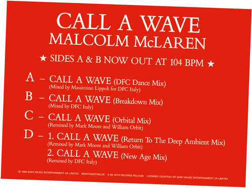 Malcolm Mclaren  & The Bootzilla Orchestra - Call A Wave Remixes