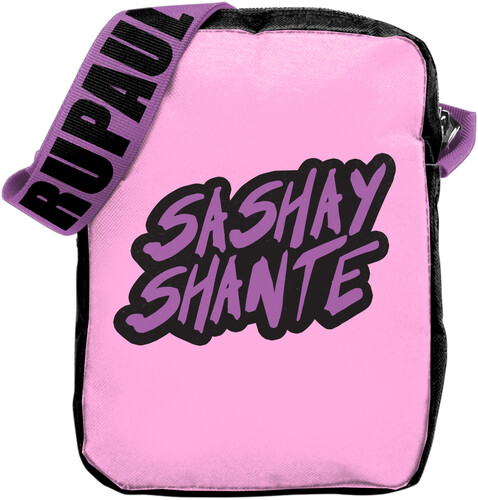 Rocksax - Ru Paul - Sashay Logo - Crossbody Bag With Stash Pockets (Pink)