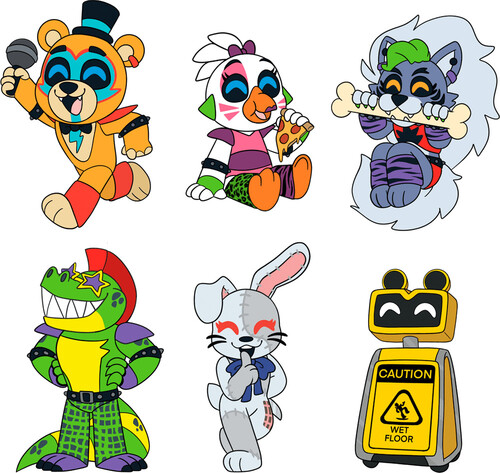 FNAF SECURITY BREACH PIN SET