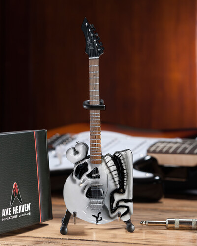 Signature Skull 10 Inch Miniature Guitar Replcia Collectible
