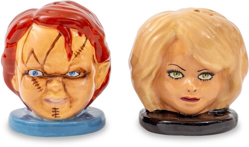 CHILD'S PLAY CERAMIC SALT AND PEPPER SHAKER SET