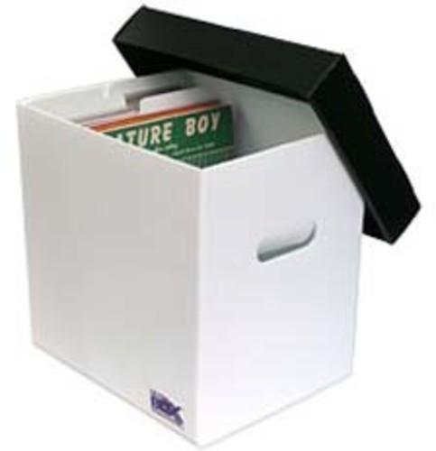 Bags Unlimited XLP65PC - Ultra Boxx 12 IN LP Plastic Storage Box (White/ Black)