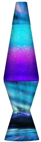 Lava® Lamp 14.5" Colormax Northern Lights Glitter - Silver Glitter/Clear Liquid/Decal Base & Cap