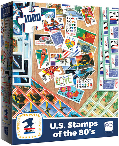 USPS U.S. STAMPS 80S 1000 PC PUZZLE