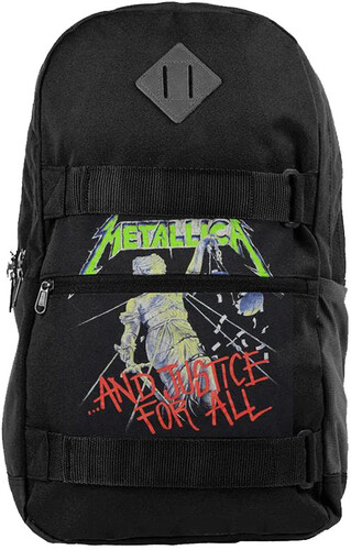 Rocksax - Metallica - Justice For All - Skate Bag with Deck Straps & Laptop Sleeve (Black)