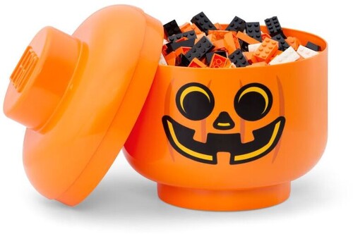 LEGO Small Stackable Storage Head, Pumpkin