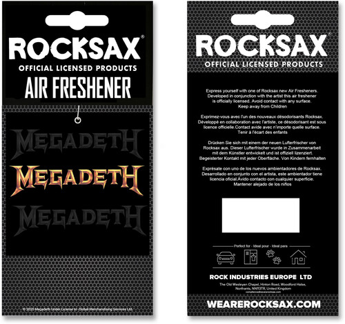 Rocksax - Megadeth - Logo - Air Freshener (Vanilla)