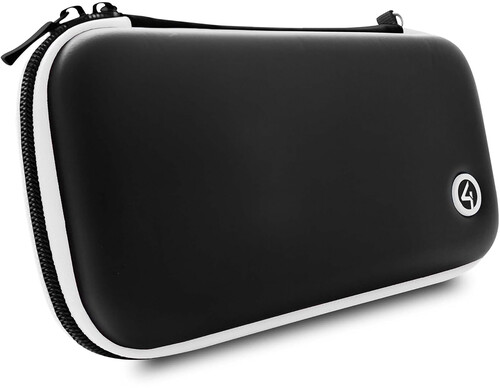 Switch Accessory:  Case - 4Gamers Hard - Shell Premium Travel Case - Black & White for Nintendo Switch