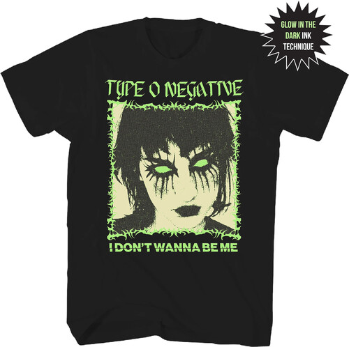Type O Negative - I Don't Wanna Be Me T-Shirt - 3XL Black / Glow in the Dark 22TONO42A6
