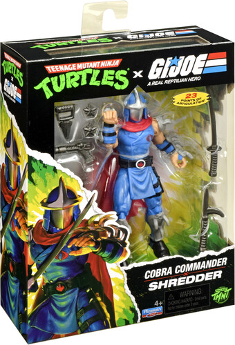 TMNT X GI JOE - SHREDDER X COBRA COMMANDER FIGURE|alliance entertainment