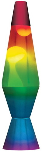 LAVA 14.5'' RAINBW HAND PAINTED - TRICL LAVA LAMP