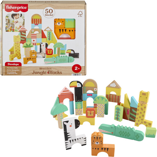 Fisher Price - Wooden Jungle Blocks
