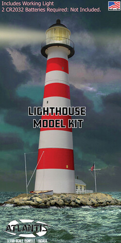 Atlantis - 1:160 Scale Model Kit - Lighthouse with Light and Diorama Base